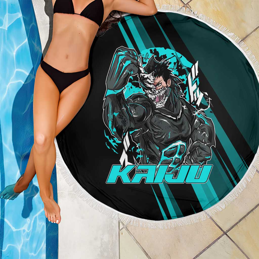 Kaiju No. 8 Monster Form Beach Blanket Neon Manga Combat Style