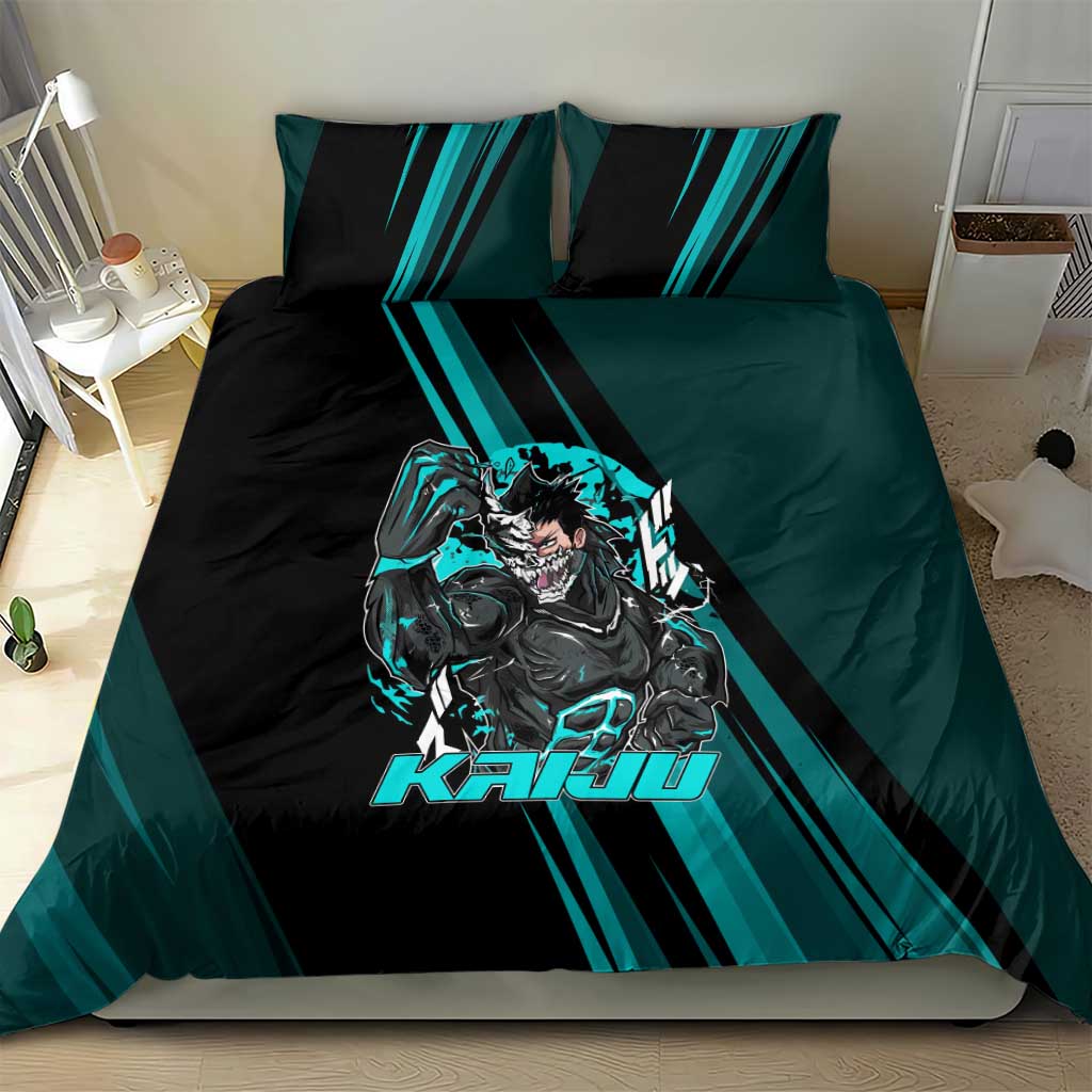 Kaiju No. 8 Monster Form Bedding Set Neon Manga Combat Style
