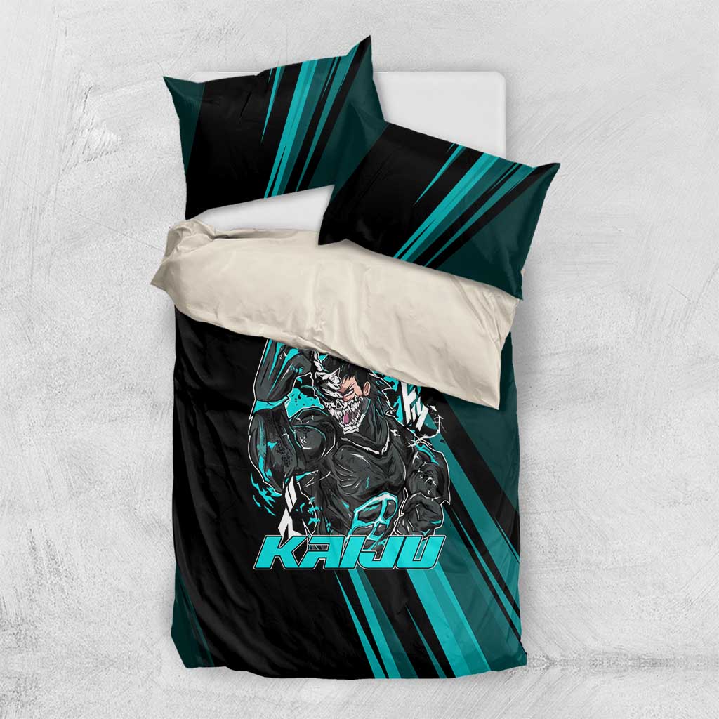 Kaiju No. 8 Monster Form Bedding Set Neon Manga Combat Style