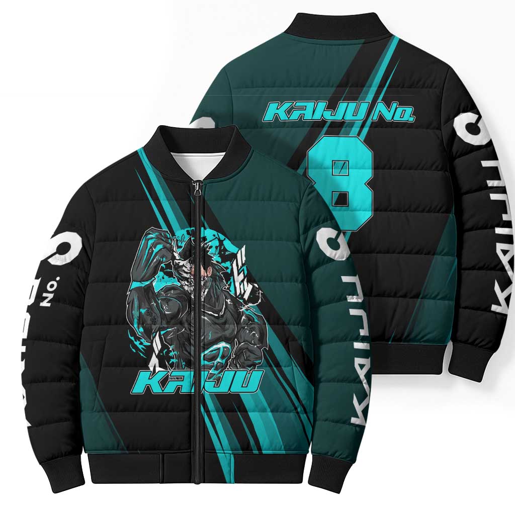 Kaiju No. 8 Monster Form Bomber Puffer Jacket Neon Manga Combat Style