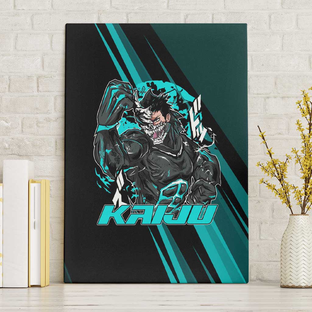 Kaiju No. 8 Monster Form Canvas Wall Art Neon Manga Combat Style