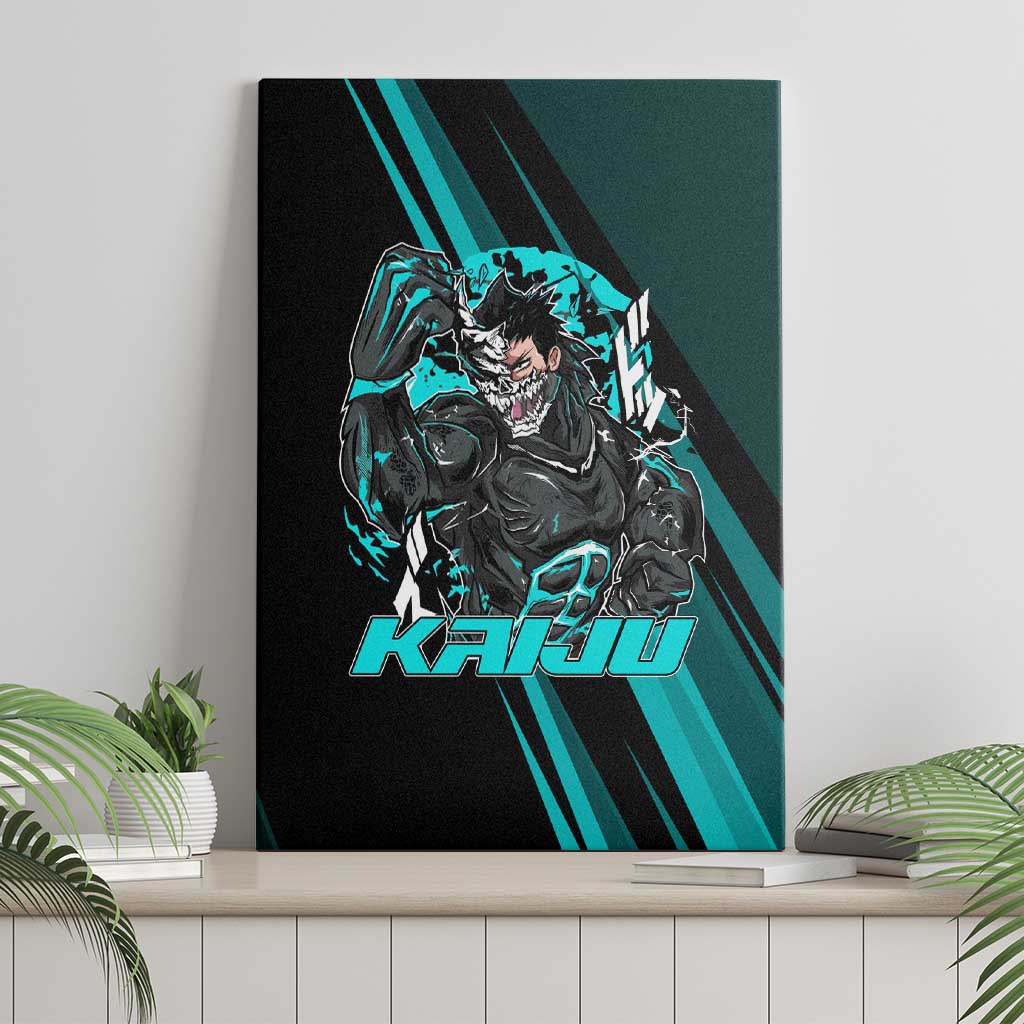 Kaiju No. 8 Monster Form Canvas Wall Art Neon Manga Combat Style