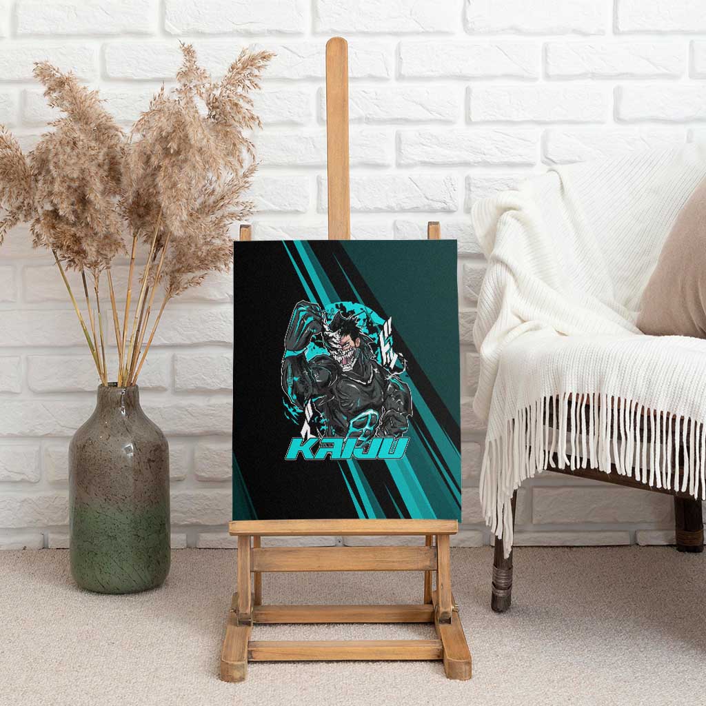 Kaiju No. 8 Monster Form Canvas Wall Art Neon Manga Combat Style