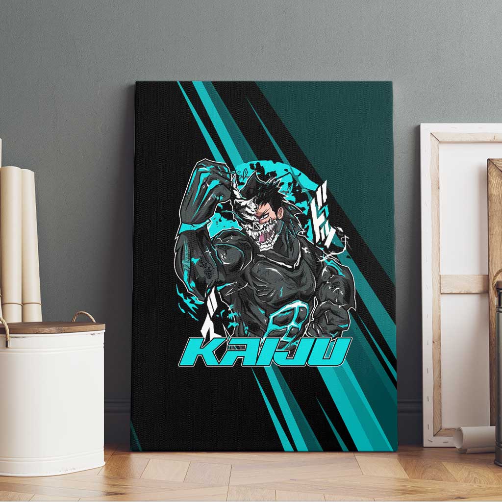 Kaiju No. 8 Monster Form Canvas Wall Art Neon Manga Combat Style
