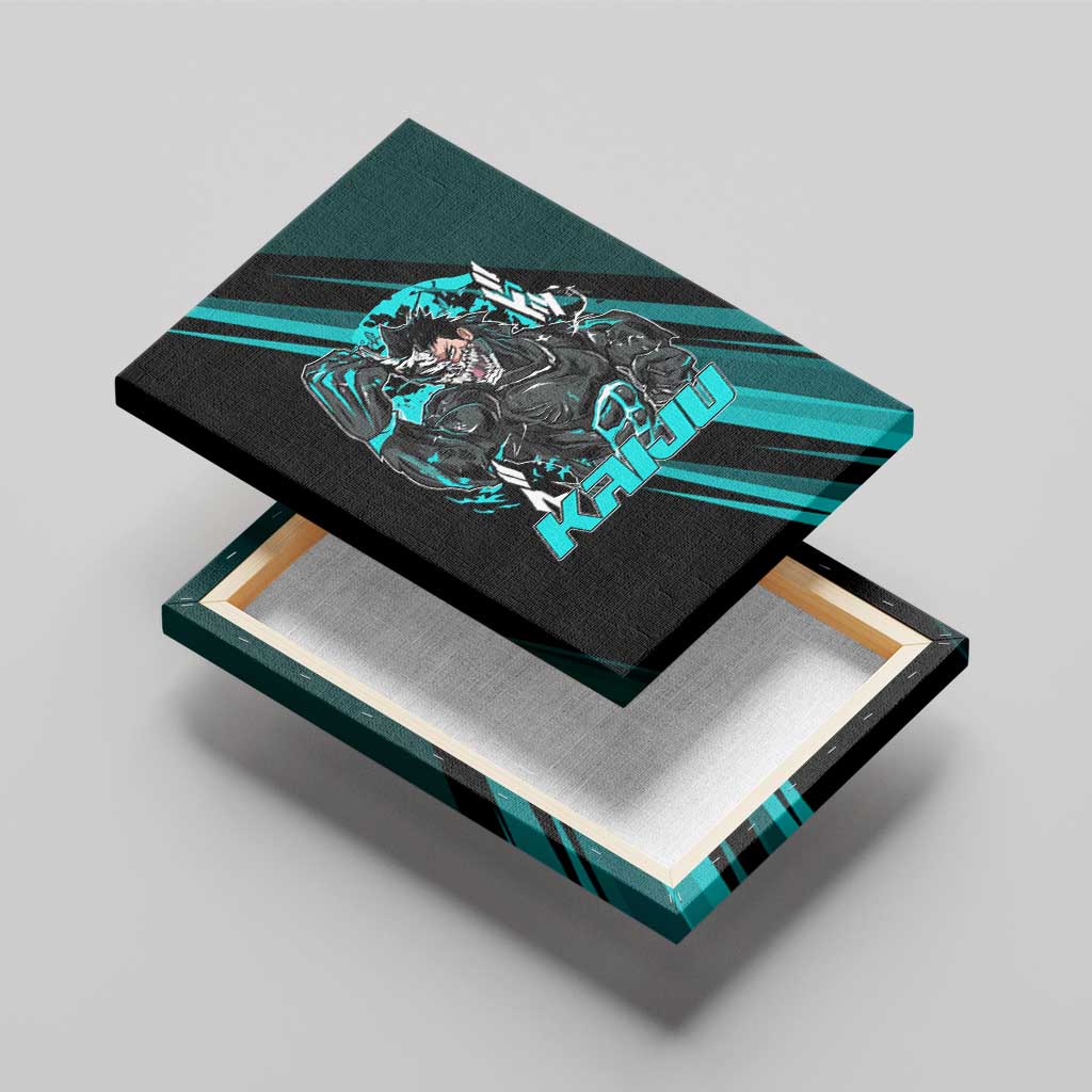 Kaiju No. 8 Monster Form Canvas Wall Art Neon Manga Combat Style