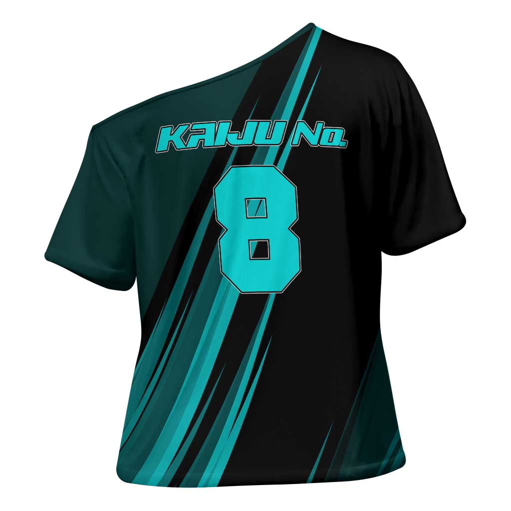 Kaiju No. 8 Monster Form Cross Shoulder Shirt Neon Manga Combat Style
