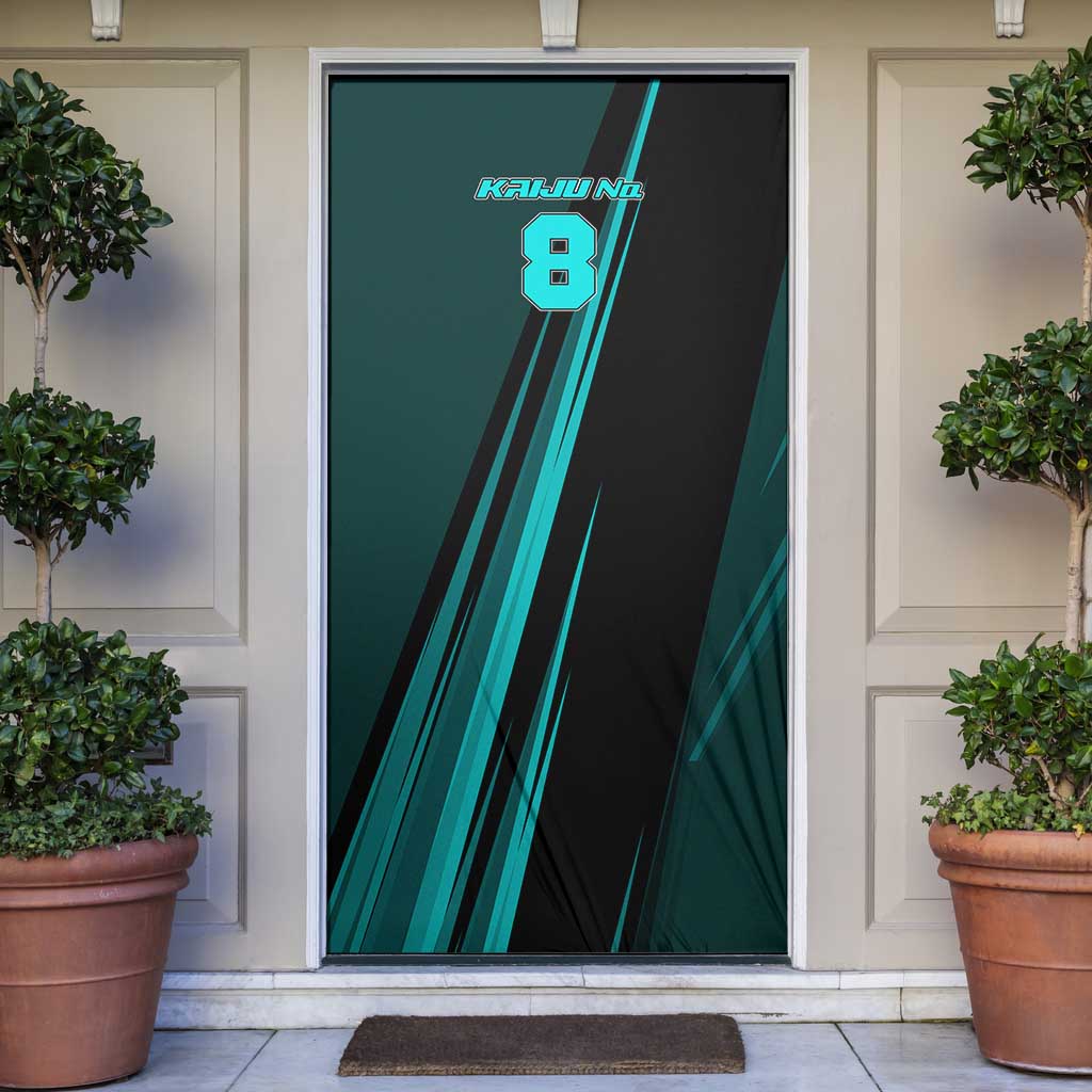 Kaiju No. 8 Monster Form Door Cover Neon Manga Combat Style