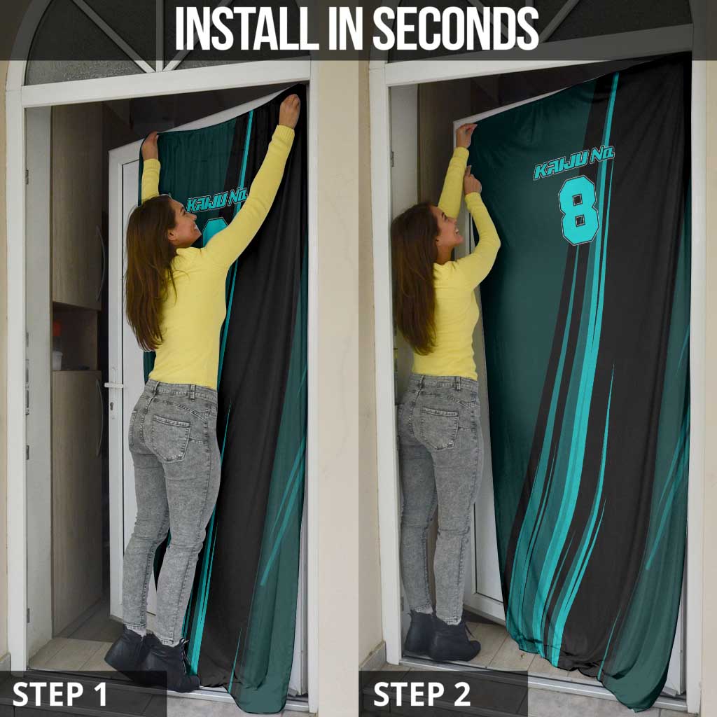 Kaiju No. 8 Monster Form Door Cover Neon Manga Combat Style
