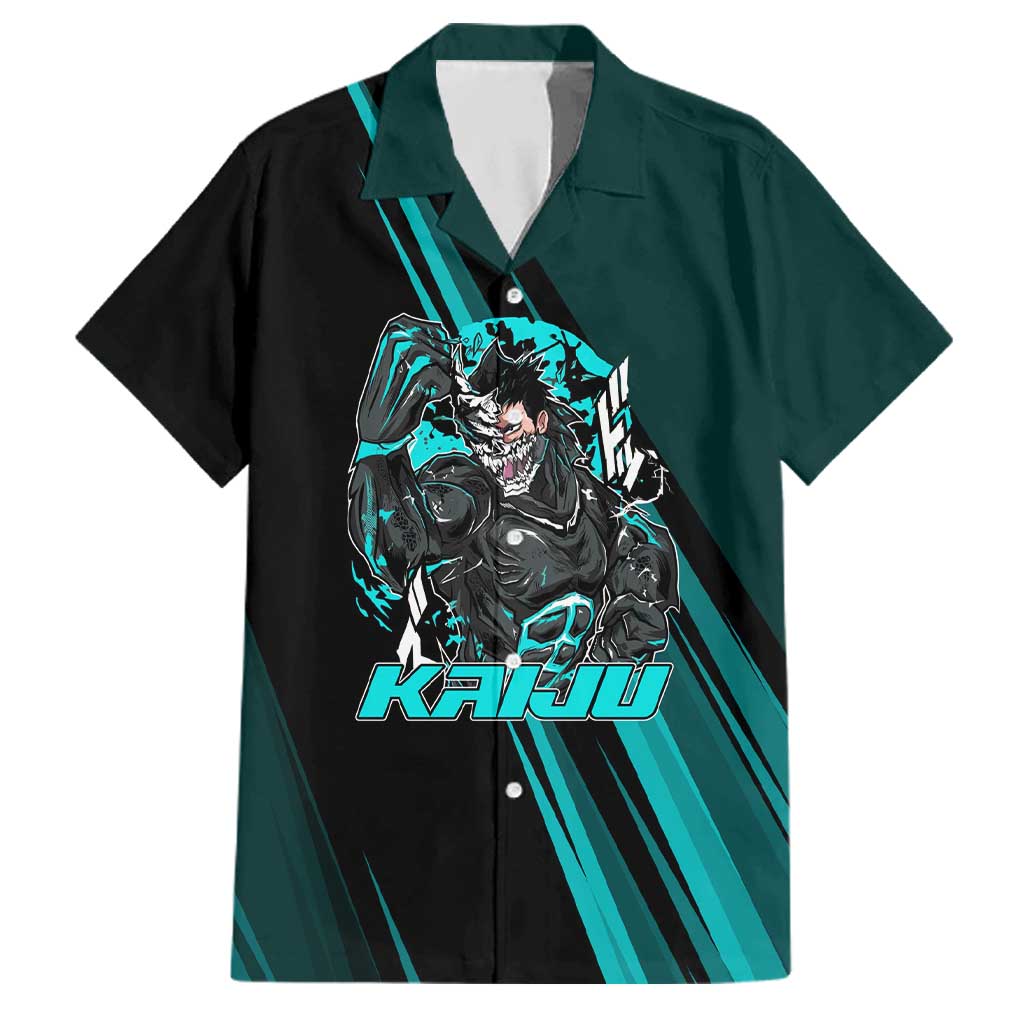 Kaiju No. 8 Monster Form Family Matching Summer Maxi Dress and Hawaiian Shirt Neon Manga Combat Style