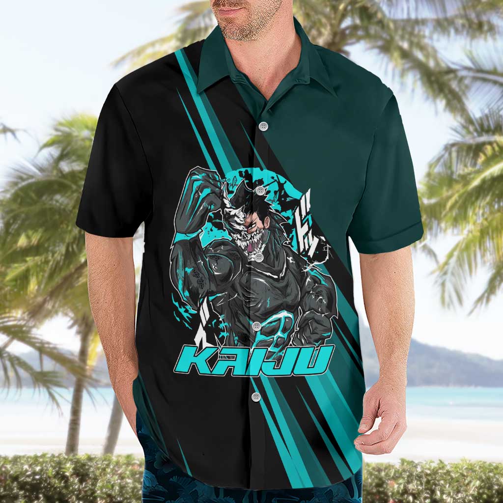 Kaiju No. 8 Monster Form Hawaiian Shirt Neon Manga Combat Style
