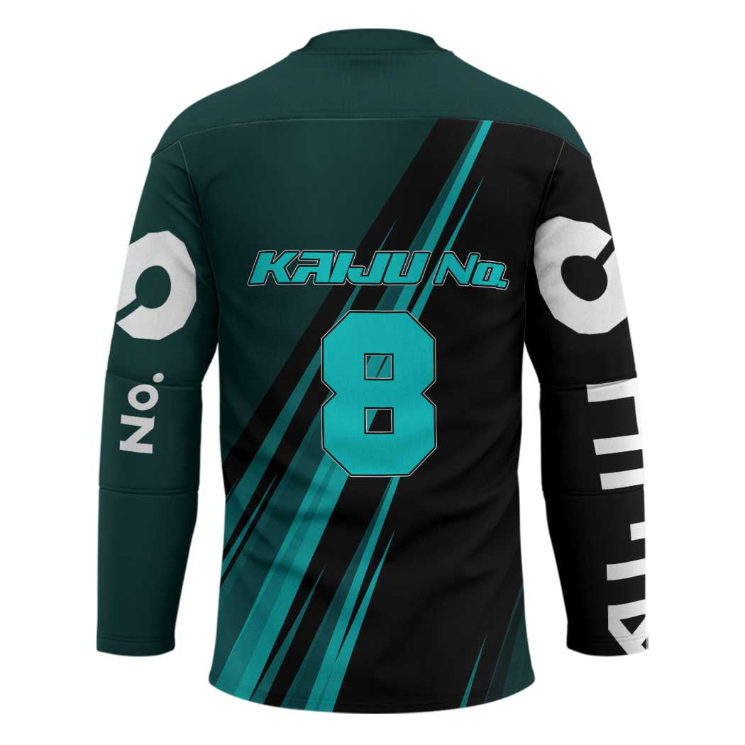 Kaiju No. 8 Monster Form Hockey Jersey Neon Manga Combat Style