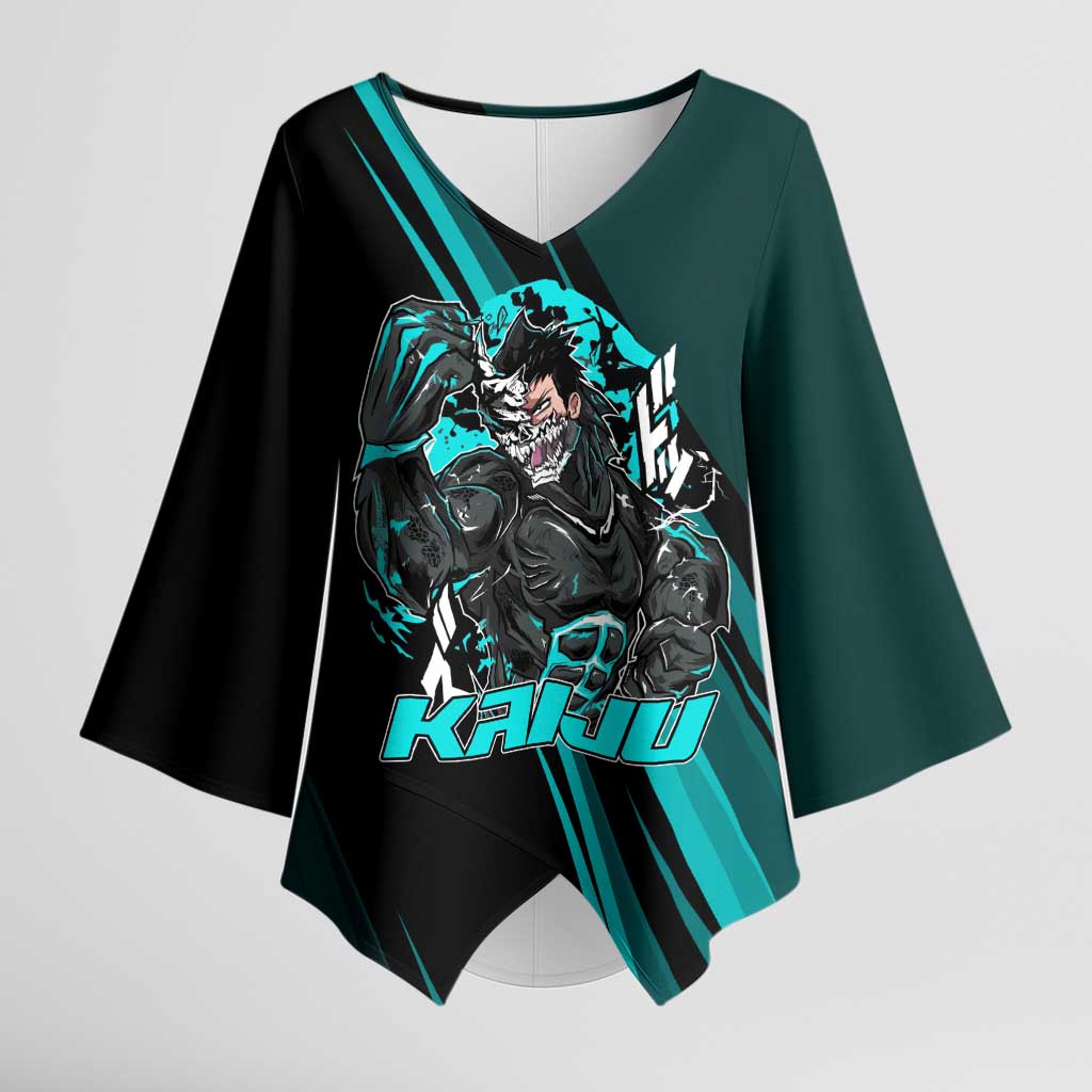 Kaiju No. 8 Monster Form Kimono Sleeve Blouse Neon Manga Combat Style