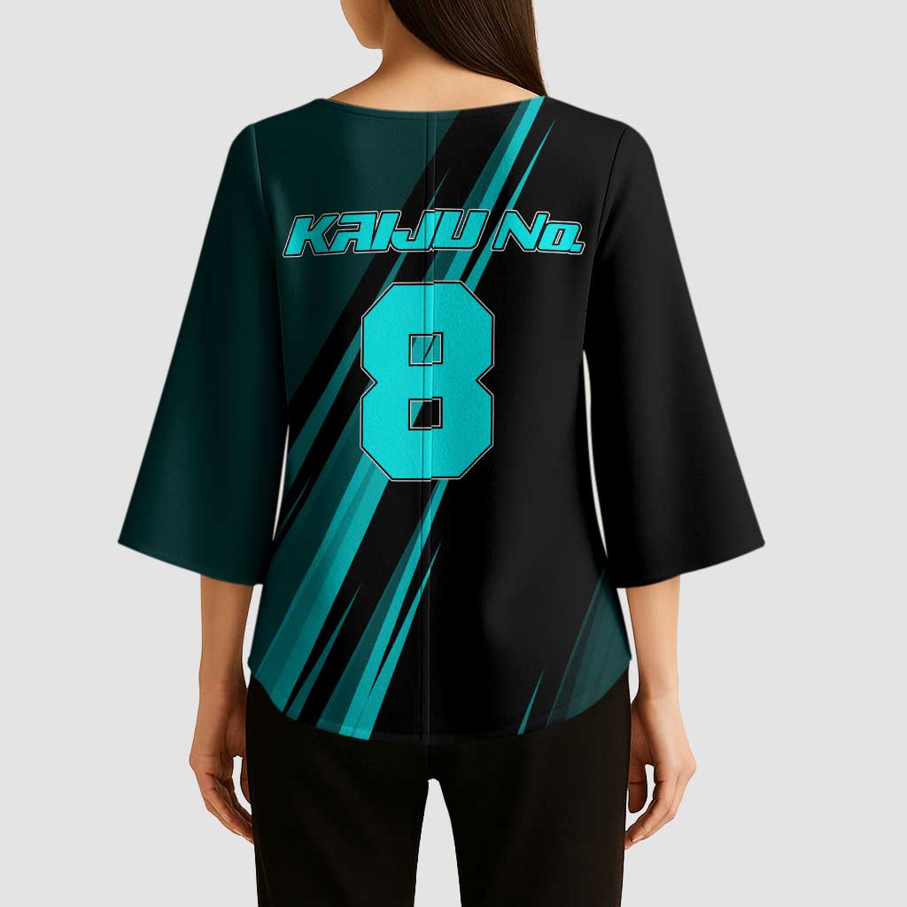 Kaiju No. 8 Monster Form Kimono Sleeve Blouse Neon Manga Combat Style