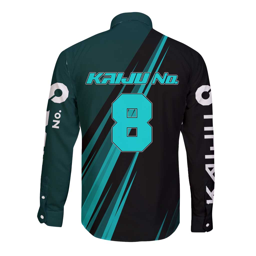 Kaiju No. 8 Monster Form Long Sleeve Button Shirt Neon Manga Combat Style
