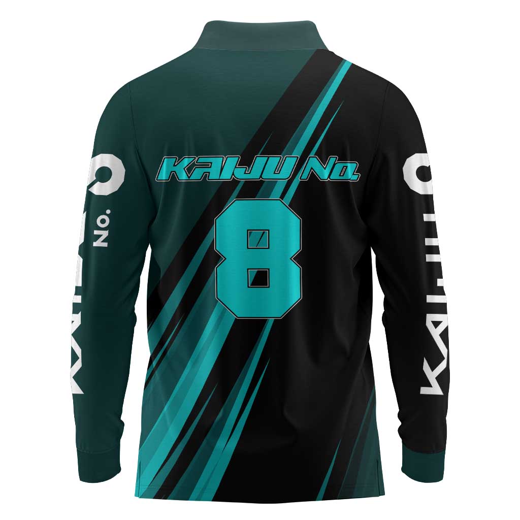 Kaiju No. 8 Monster Form Long Sleeve Polo Shirt Neon Manga Combat Style