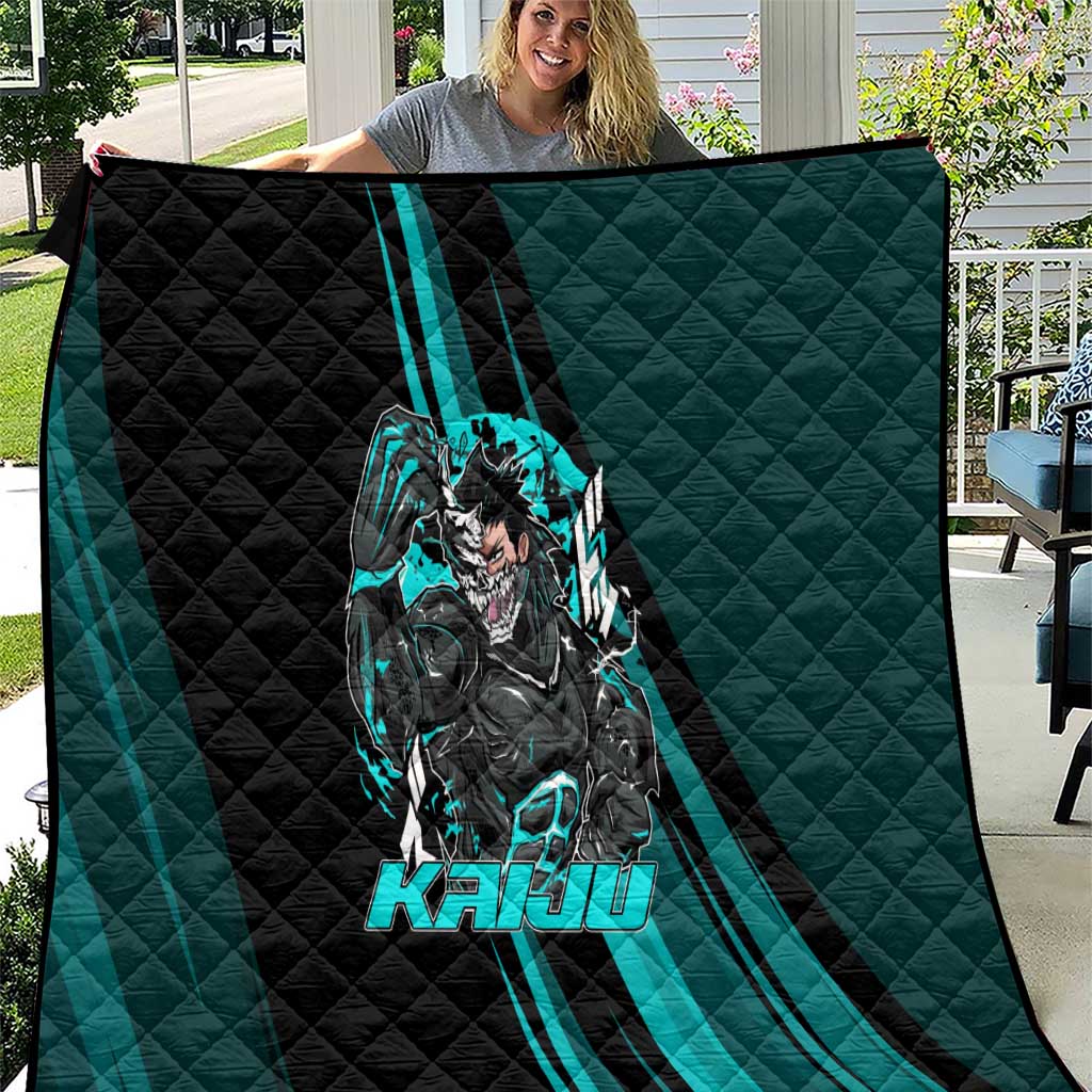 Kaiju No. 8 Monster Form Quilt Neon Manga Combat Style