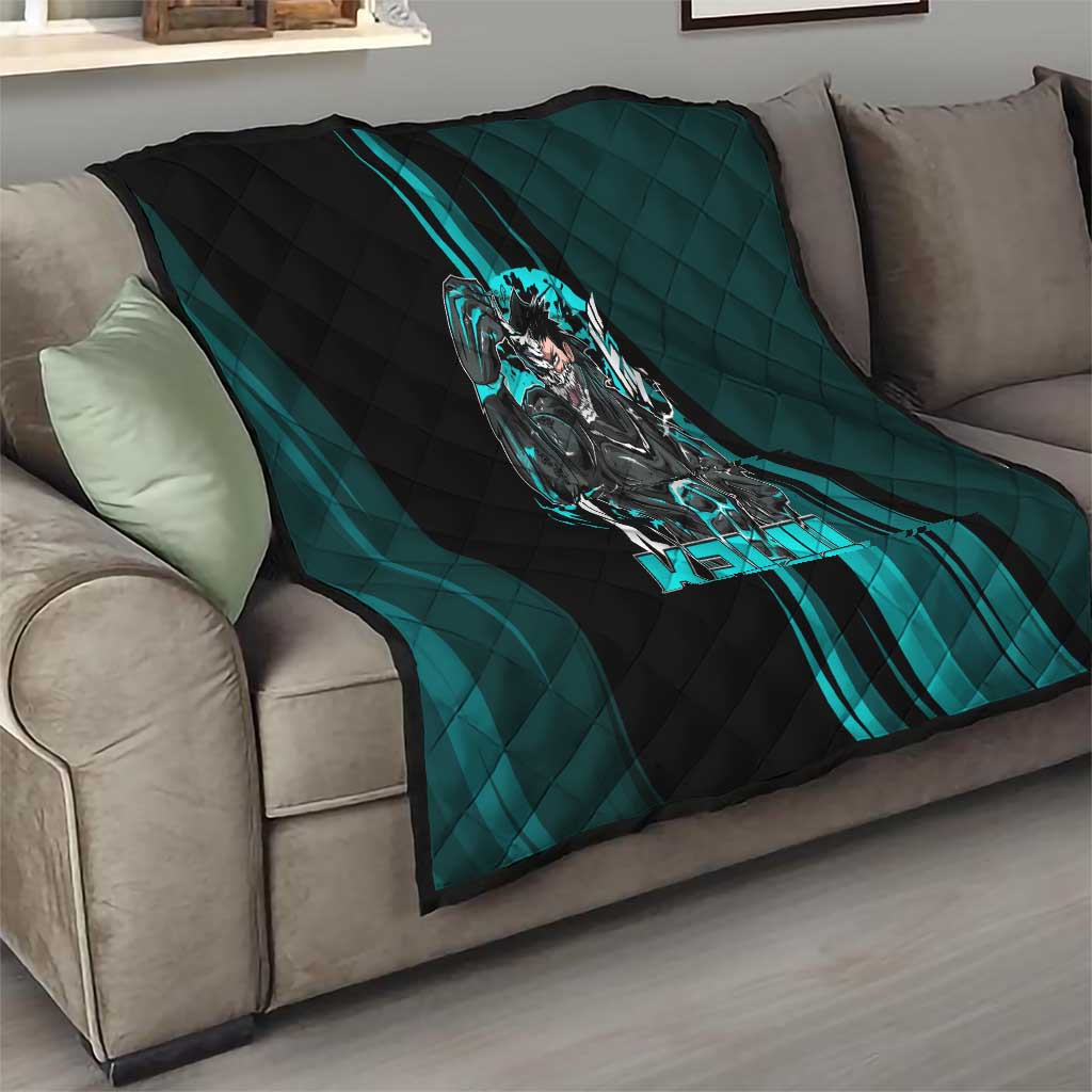 Kaiju No. 8 Monster Form Quilt Neon Manga Combat Style