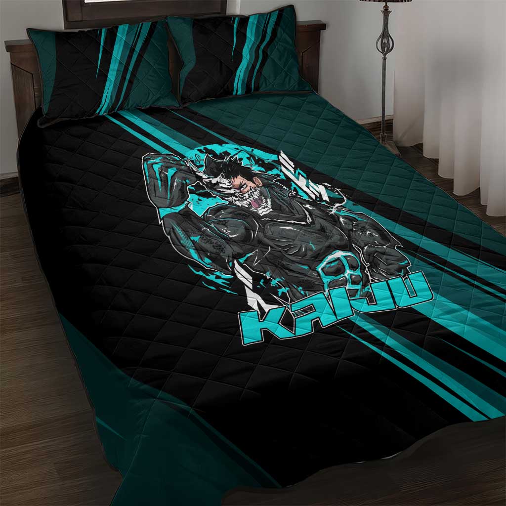 Kaiju No. 8 Monster Form Quilt Bed Set Neon Manga Combat Style