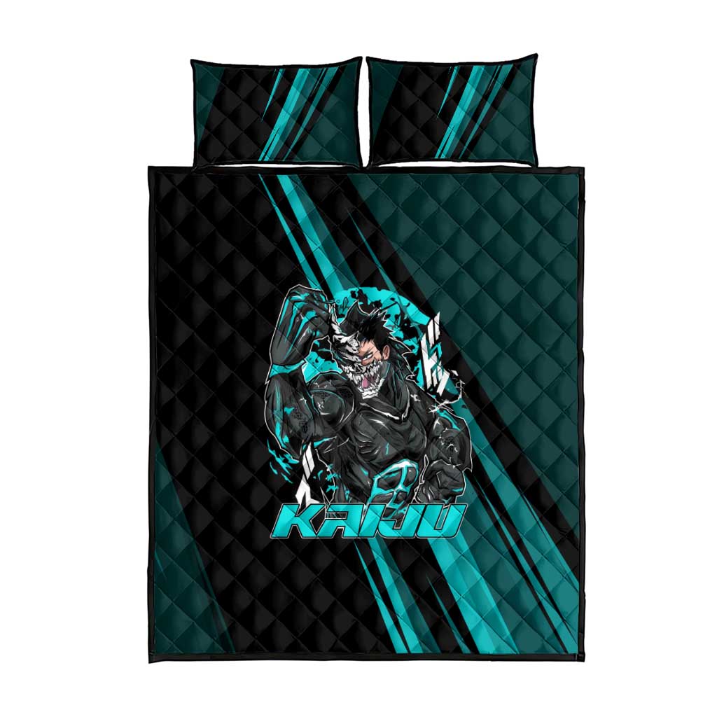 Kaiju No. 8 Monster Form Quilt Bed Set Neon Manga Combat Style