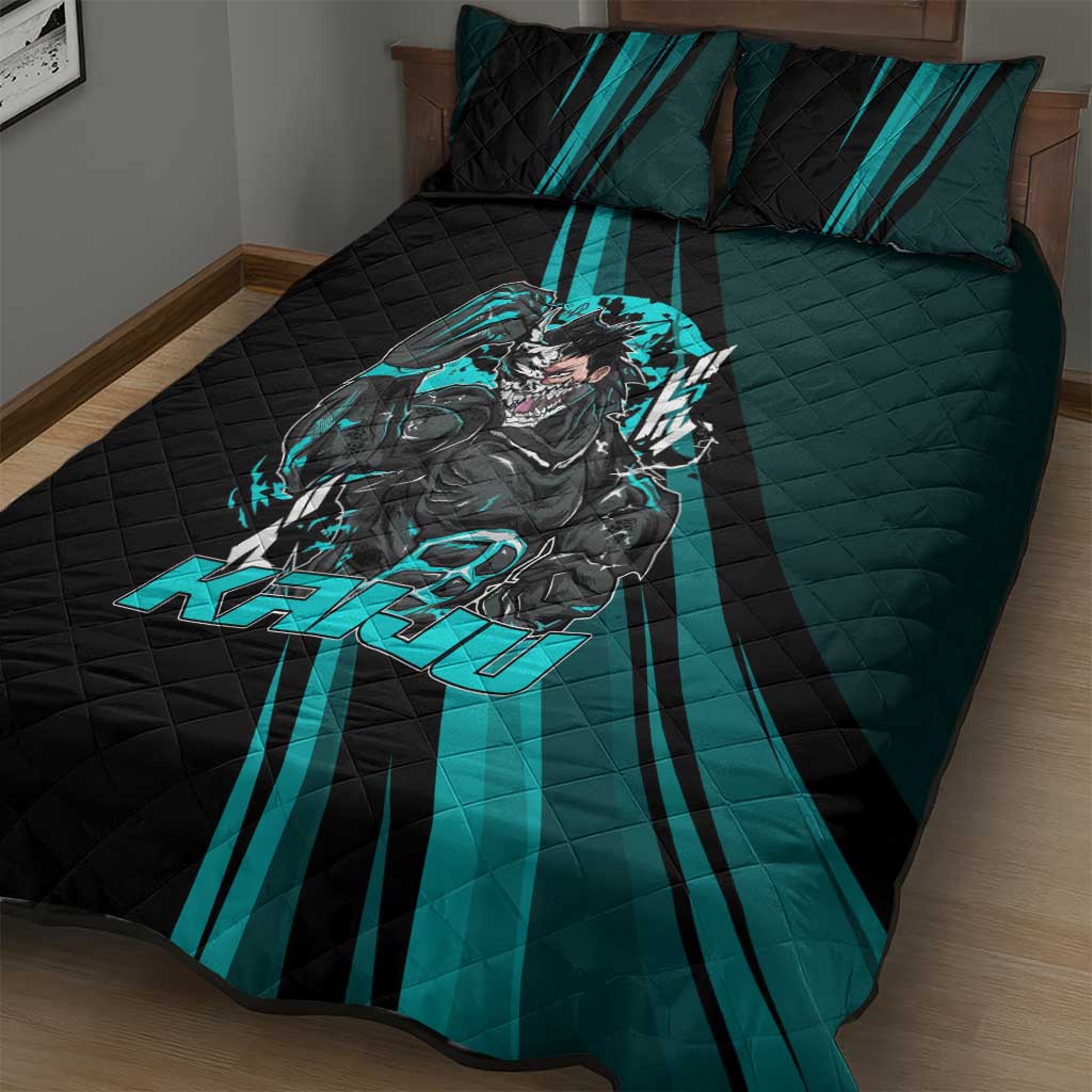 Kaiju No. 8 Monster Form Quilt Bed Set Neon Manga Combat Style