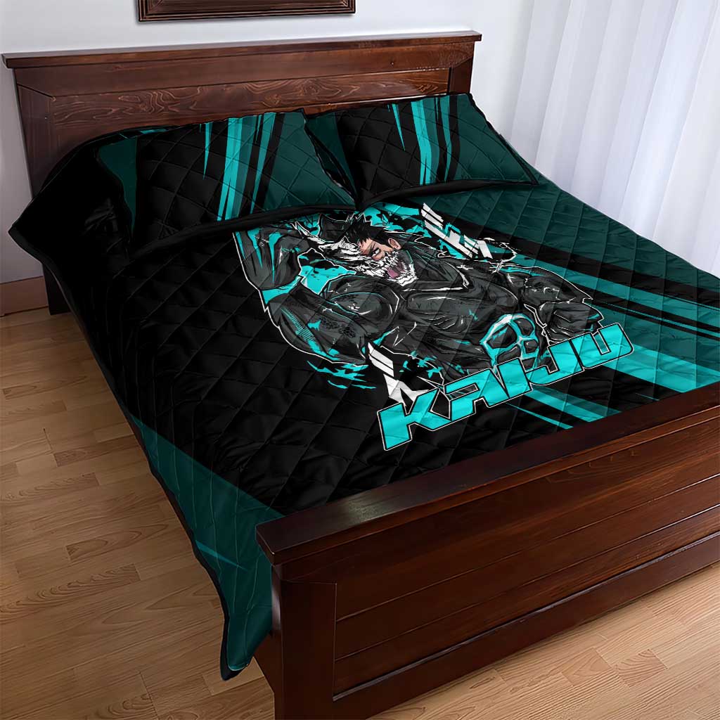 Kaiju No. 8 Monster Form Quilt Bed Set Neon Manga Combat Style