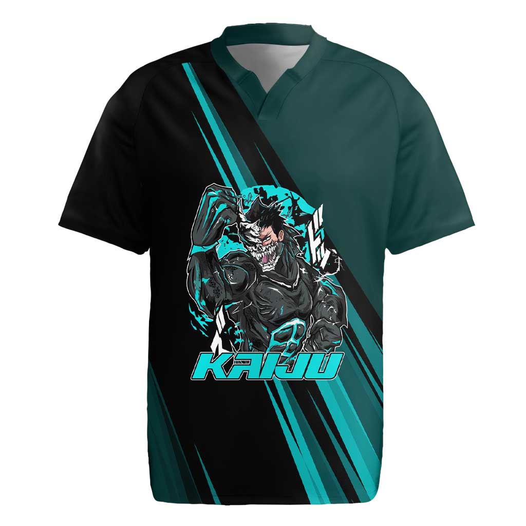 Kaiju No. 8 Monster Form Rugby Jersey Neon Manga Combat Style