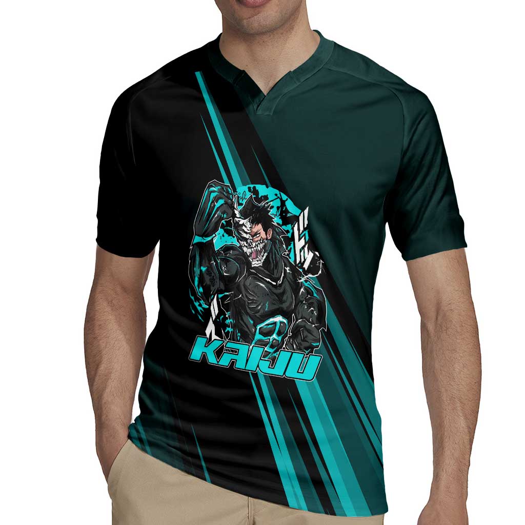 Kaiju No. 8 Monster Form Rugby Jersey Neon Manga Combat Style