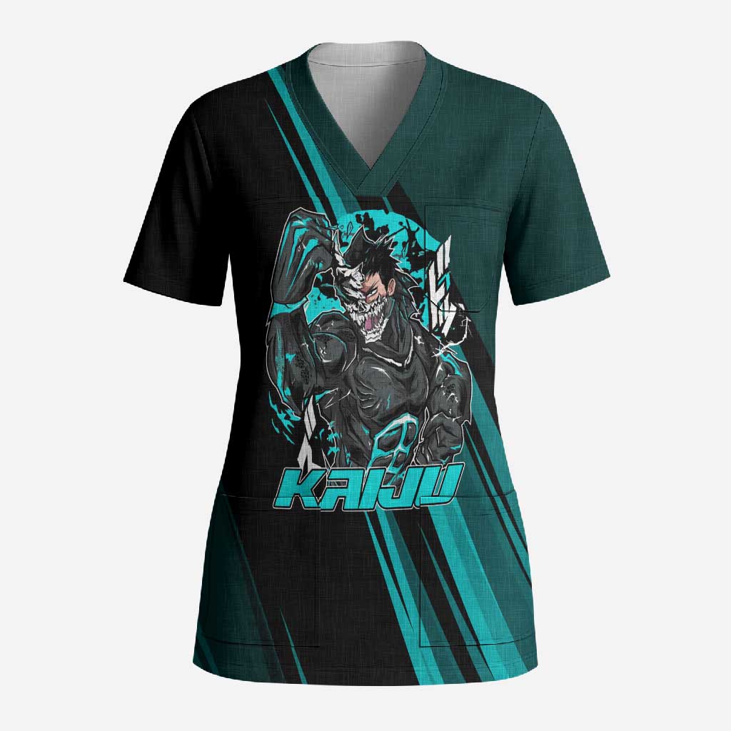 Kaiju No. 8 Monster Form Scrub Top Neon Manga Combat Style
