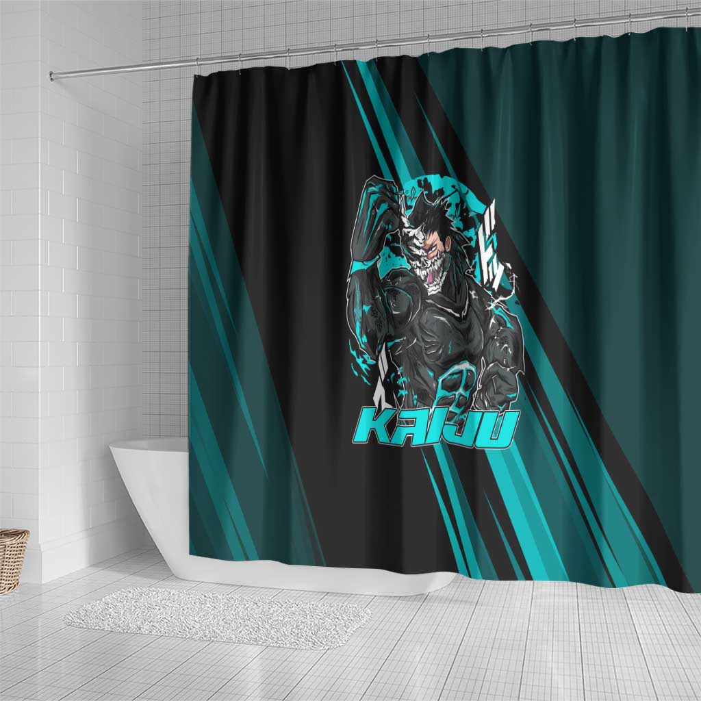 Kaiju No. 8 Monster Form Shower Curtain Neon Manga Combat Style