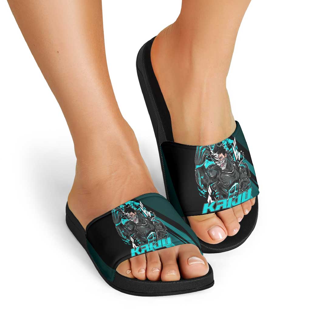 Kaiju No. 8 Monster Form Slide Sandals Neon Manga Combat Style