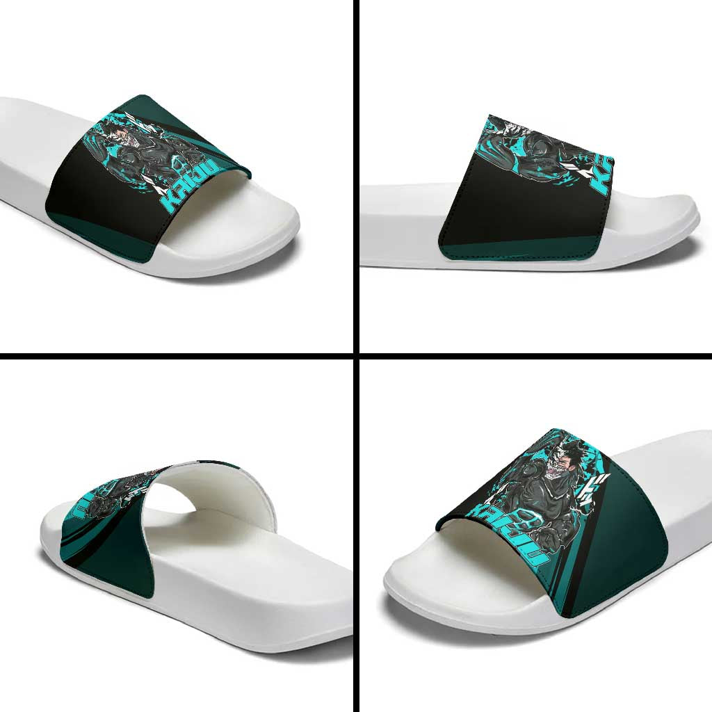 Kaiju No. 8 Monster Form Slide Sandals Neon Manga Combat Style