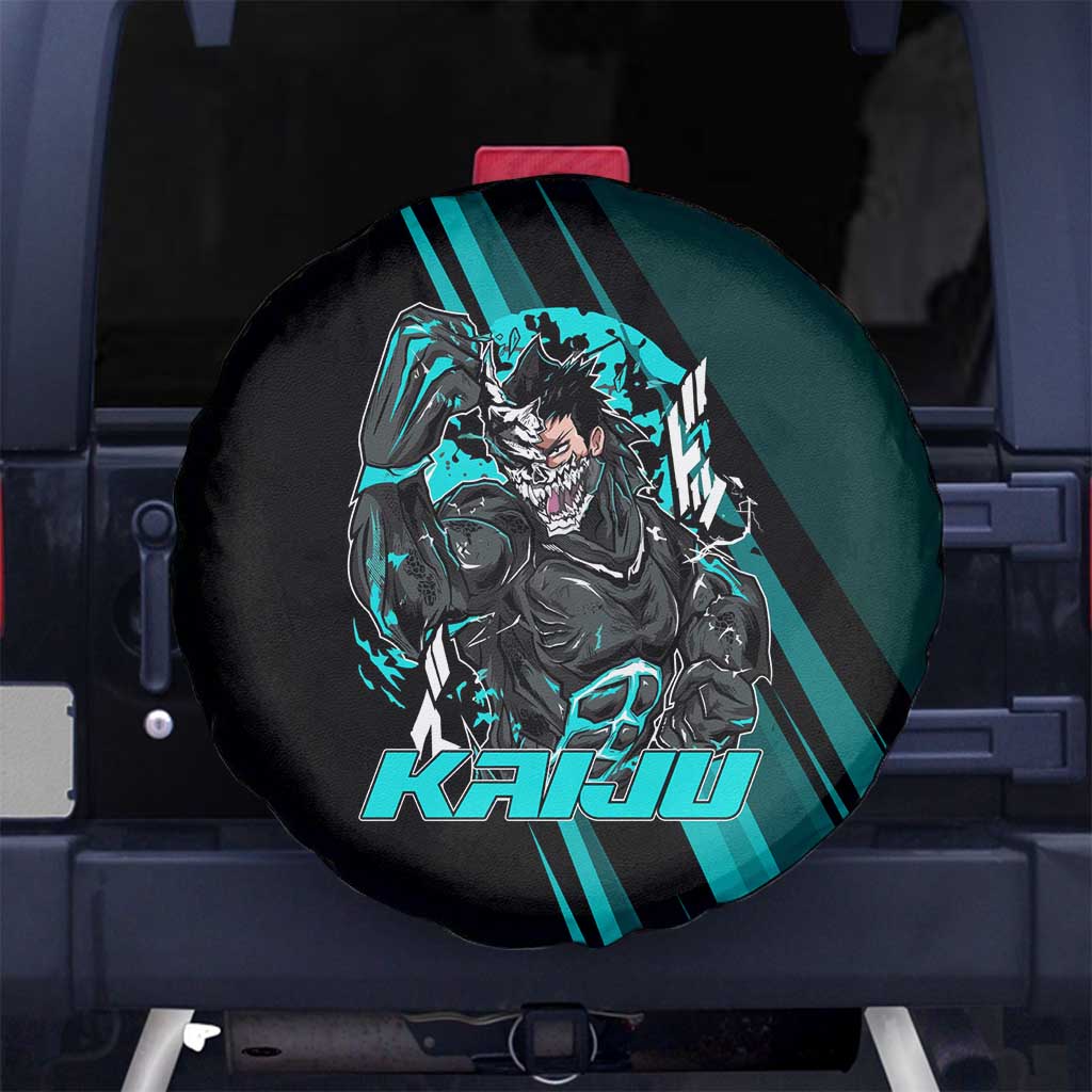 Kaiju No. 8 Monster Form Spare Tire Cover Neon Manga Combat Style