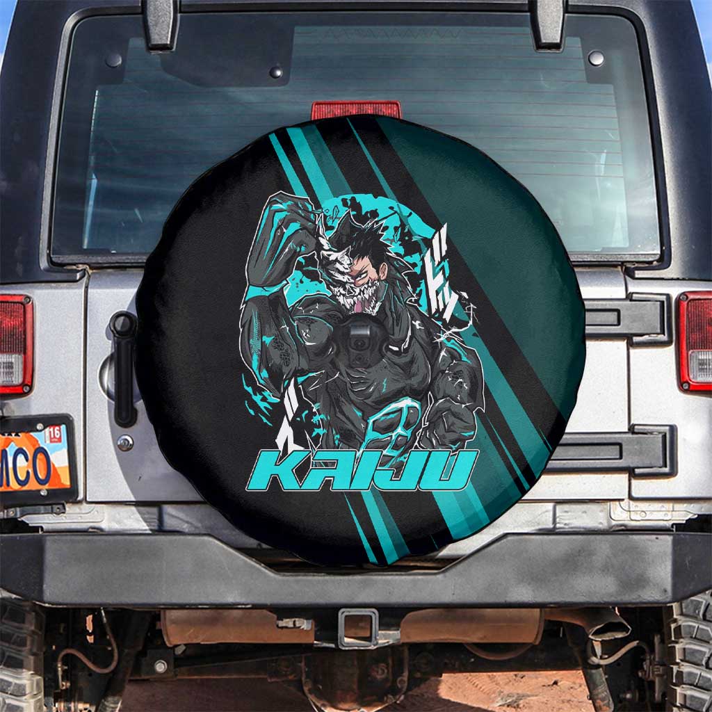 Kaiju No. 8 Monster Form Spare Tire Cover Neon Manga Combat Style