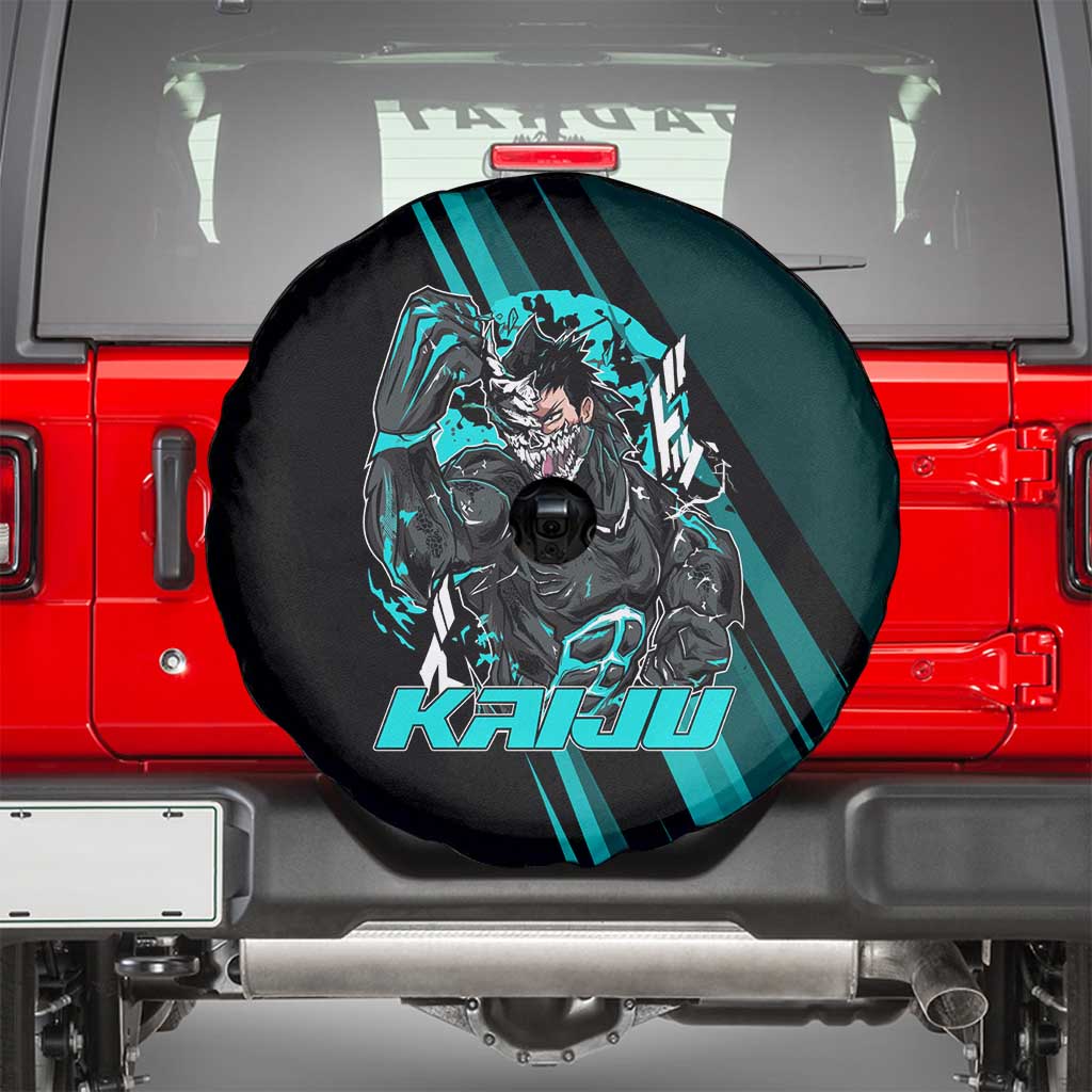 Kaiju No. 8 Monster Form Spare Tire Cover Neon Manga Combat Style