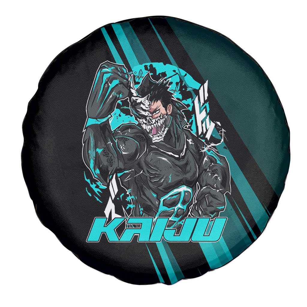 Kaiju No. 8 Monster Form Spare Tire Cover Neon Manga Combat Style