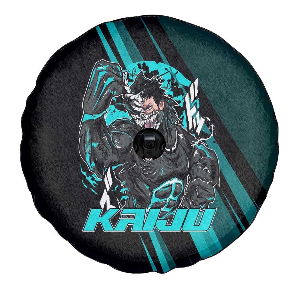 Kaiju No. 8 Monster Form Spare Tire Cover Neon Manga Combat Style