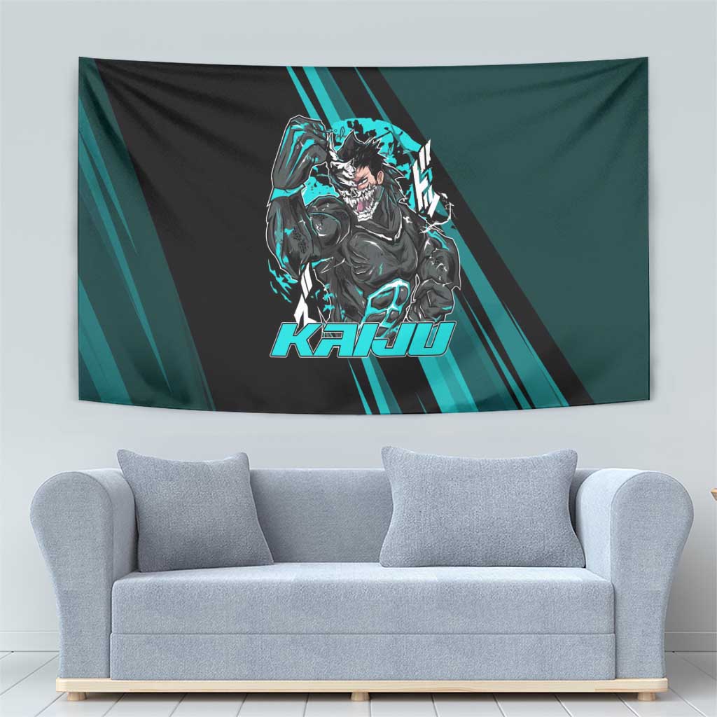 Kaiju No. 8 Monster Form Tapestry Neon Manga Combat Style