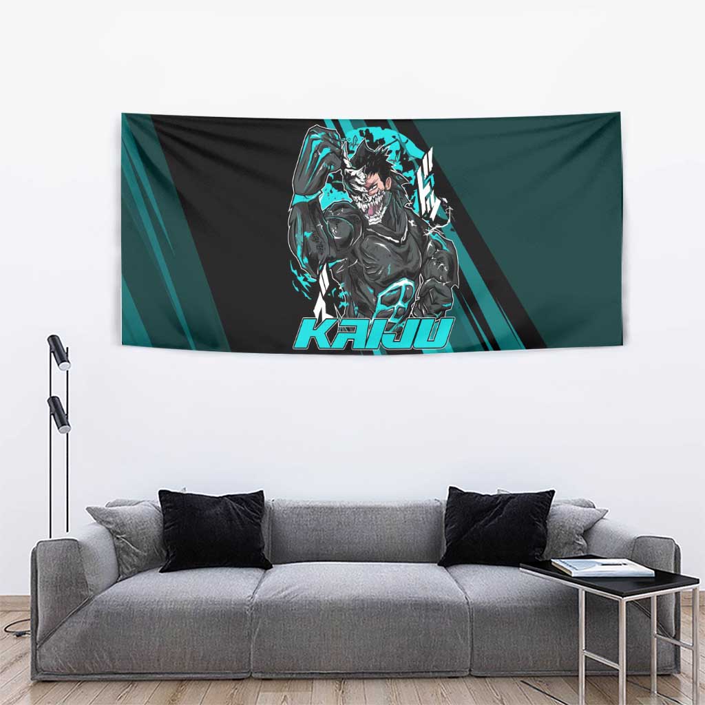 Kaiju No. 8 Monster Form Tapestry Neon Manga Combat Style