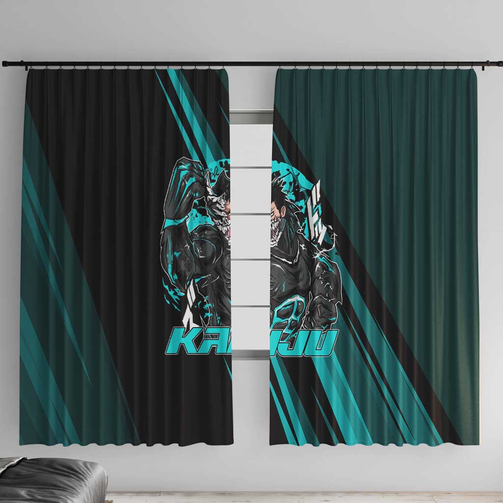Kaiju No. 8 Monster Form Window Curtain Neon Manga Combat Style