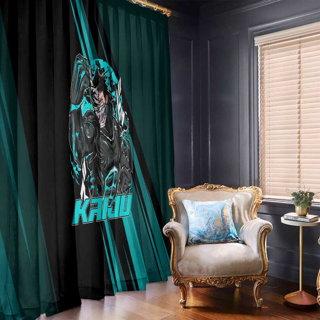 Kaiju No. 8 Monster Form Window Curtain Neon Manga Combat Style