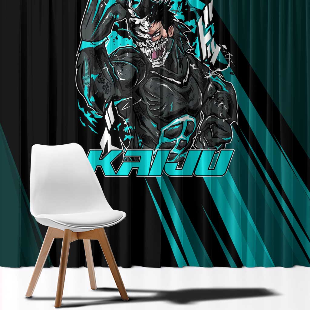 Kaiju No. 8 Monster Form Window Curtain Neon Manga Combat Style