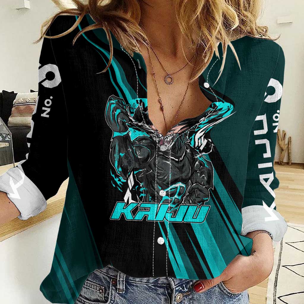 Kaiju No. 8 Monster Form Women Casual Shirt Neon Manga Combat Style