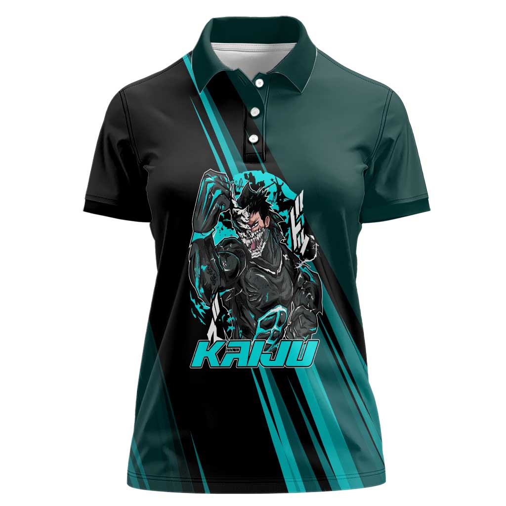 Kaiju No. 8 Monster Form Women Polo Shirt Neon Manga Combat Style