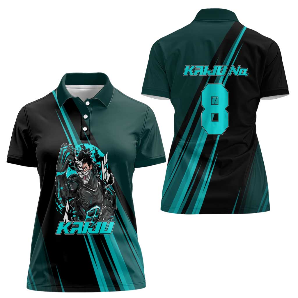 Kaiju No. 8 Monster Form Women Polo Shirt Neon Manga Combat Style