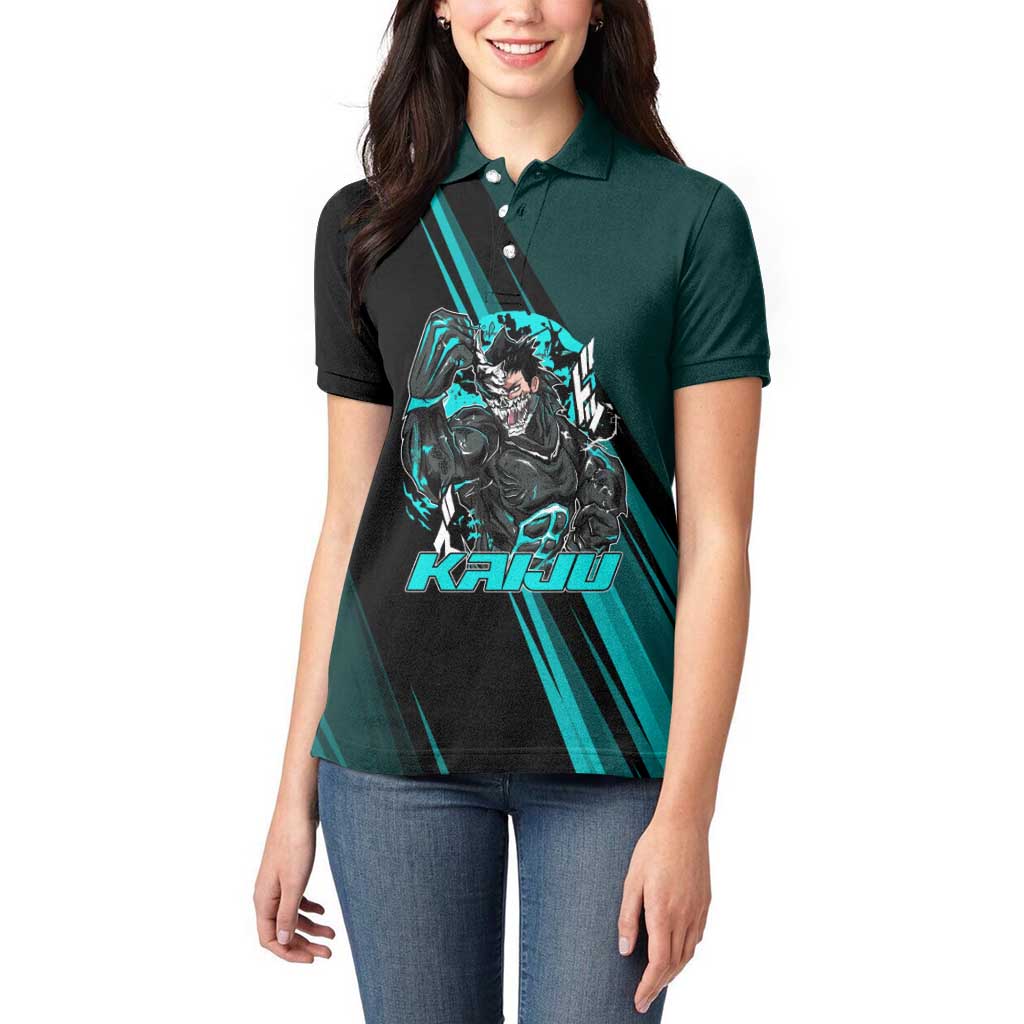 Kaiju No. 8 Monster Form Women Polo Shirt Neon Manga Combat Style