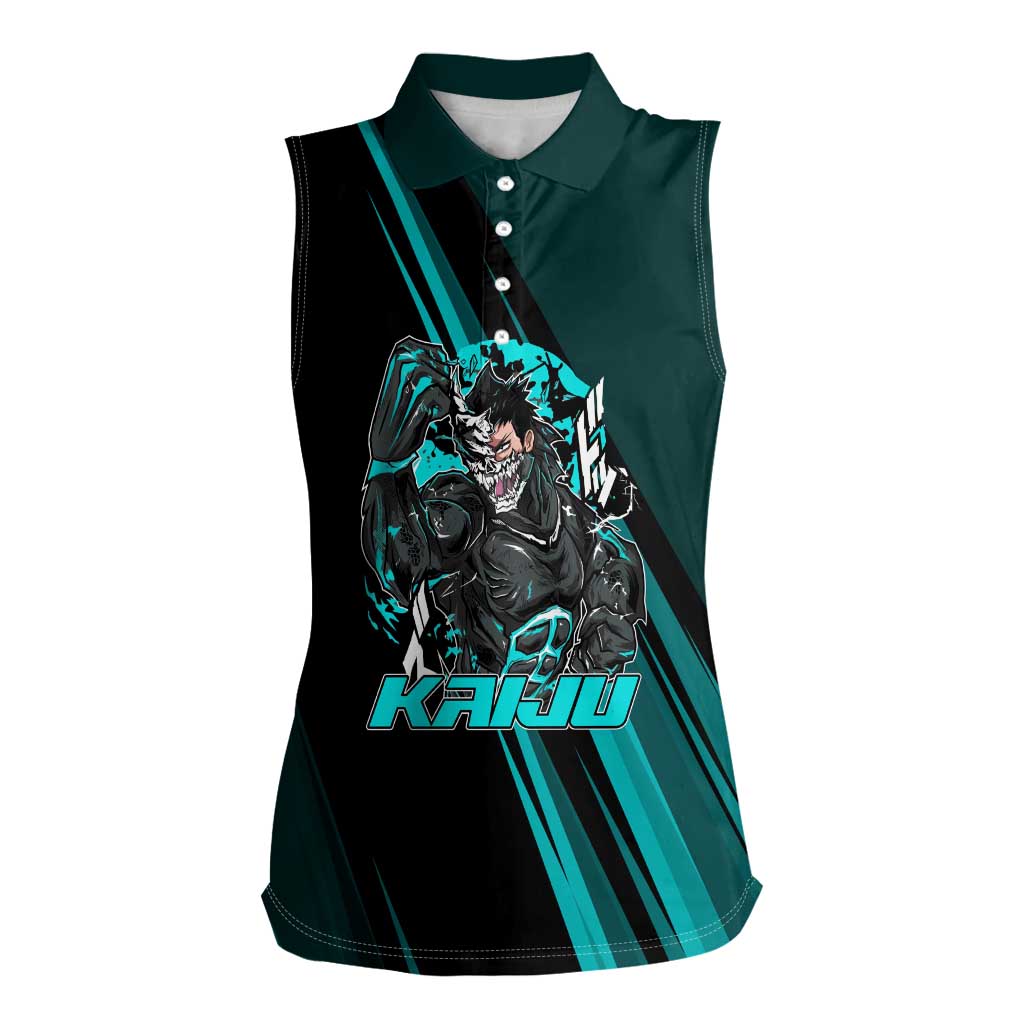 Kaiju No. 8 Monster Form Women Sleeveless Polo Shirt Neon Manga Combat Style