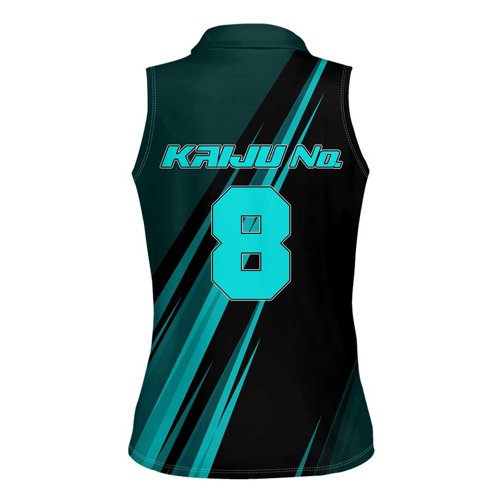 Kaiju No. 8 Monster Form Women Sleeveless Polo Shirt Neon Manga Combat Style