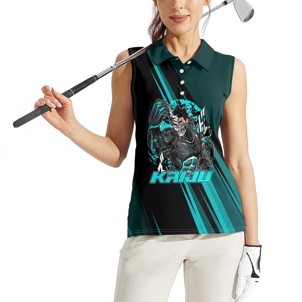 Kaiju No. 8 Monster Form Women Sleeveless Polo Shirt Neon Manga Combat Style