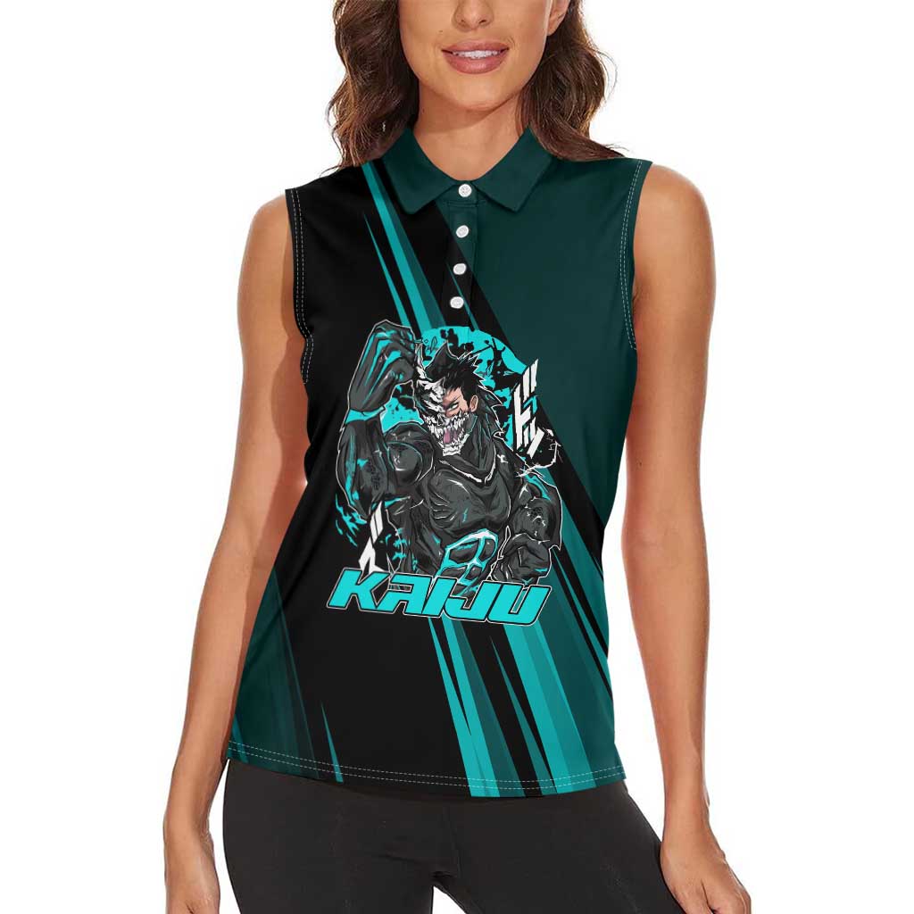 Kaiju No. 8 Monster Form Women Sleeveless Polo Shirt Neon Manga Combat Style