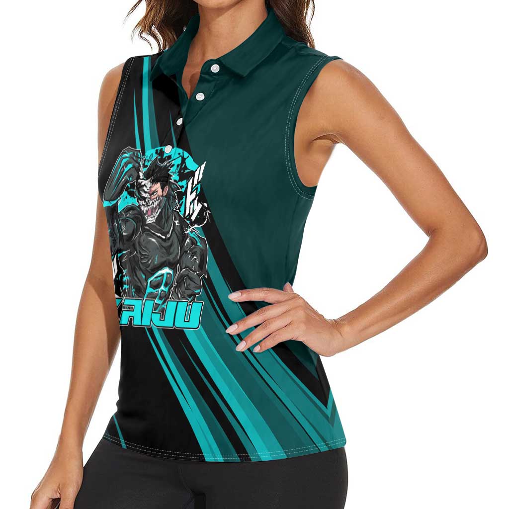 Kaiju No. 8 Monster Form Women Sleeveless Polo Shirt Neon Manga Combat Style